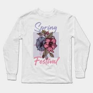 Spring Festival poster design Long Sleeve T-Shirt